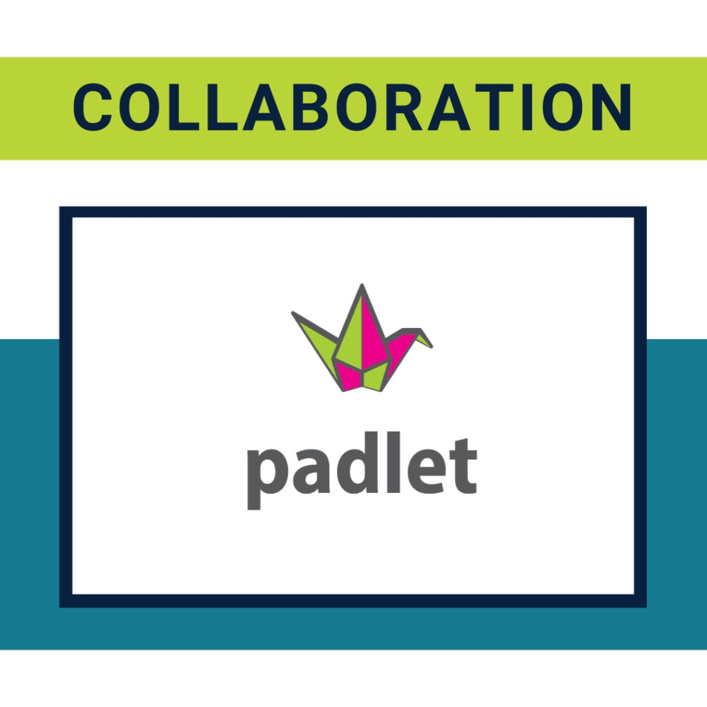 Padlet is an online virtual “bulletin” board, where students and teachers can collaborate, reflect, share links and pictures.