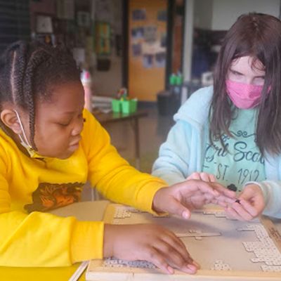 students learning together