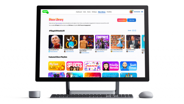 Computer with Flipgrid library