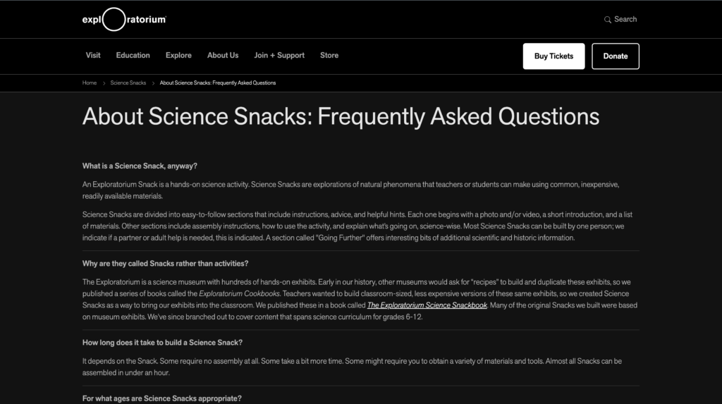 Science Snacks