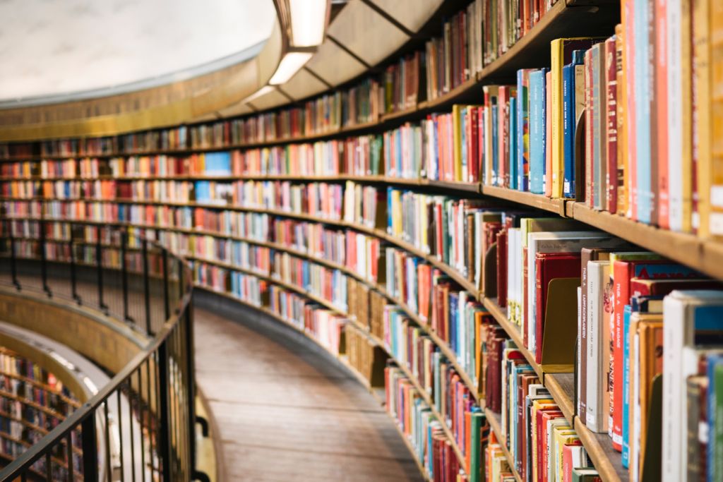 library full of shelves and books