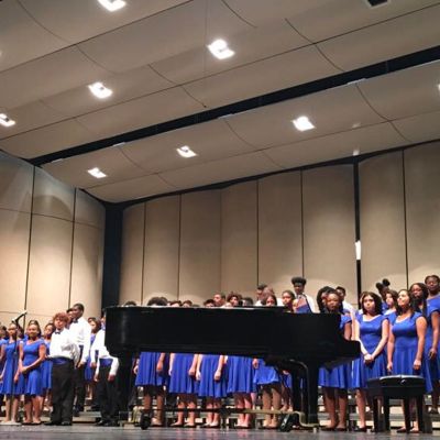 students performing at a choir concert