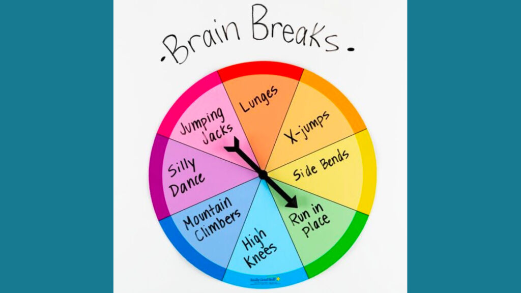 Brain break wheel chart