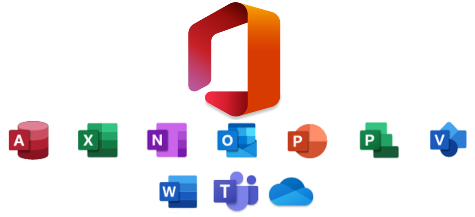 all the Microsoft Office icons