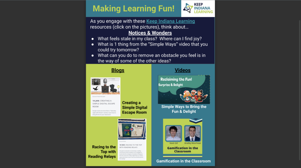 Making Learning Fun