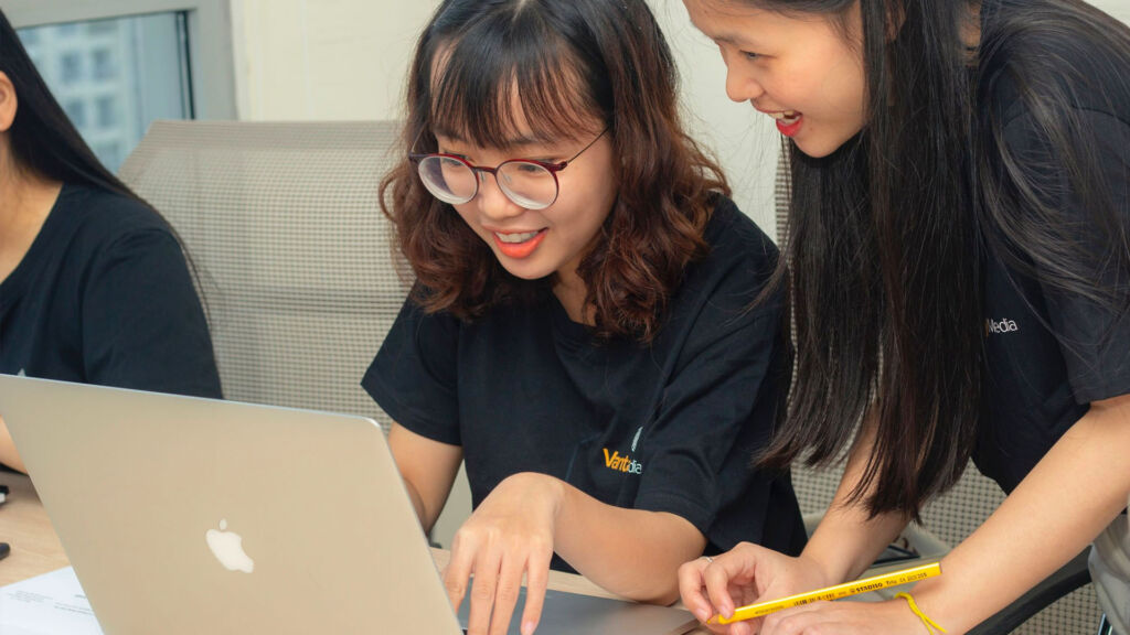 Students working on their computer.