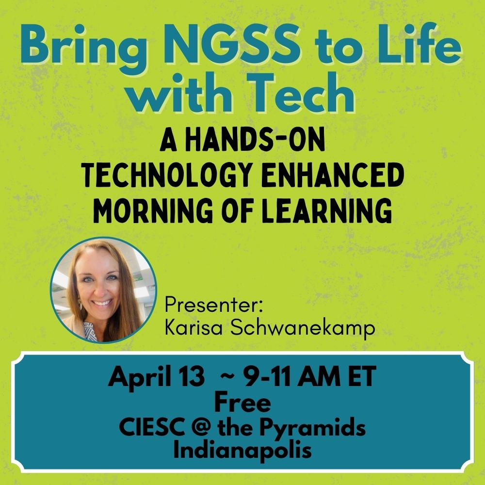 You'll walk away with ready-to-use technology-infused strategies for Next Gen Science Standards.