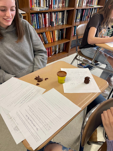 Student with Play-Doh.
