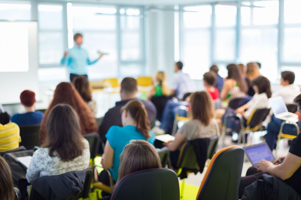 teaching in classroom