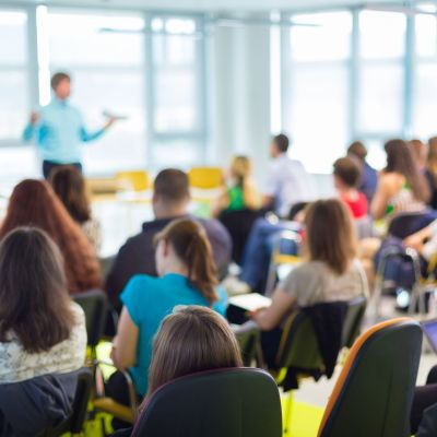 teaching in classroom