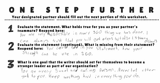 One Step Further Worksheet