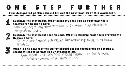 One Step Further Worksheet