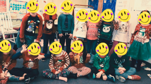 Students in a group photo.