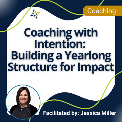 graphic stating title of the workshop: Coaching with Intention: Building a Yearlong Structure for Impact