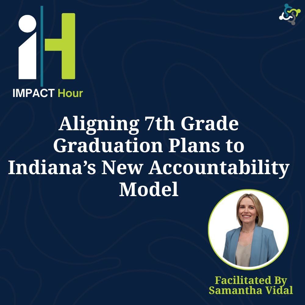graphic stating the title of the workshop: Aligning 7th Grade Graduation Plans to Indiana’s New Accountability Model