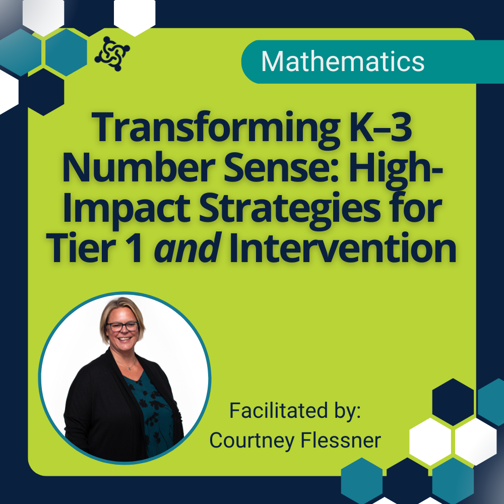 graphic stating title of the workshop: Transforming K–3 Number Sense: Strategies for Tier 1 & Intervention