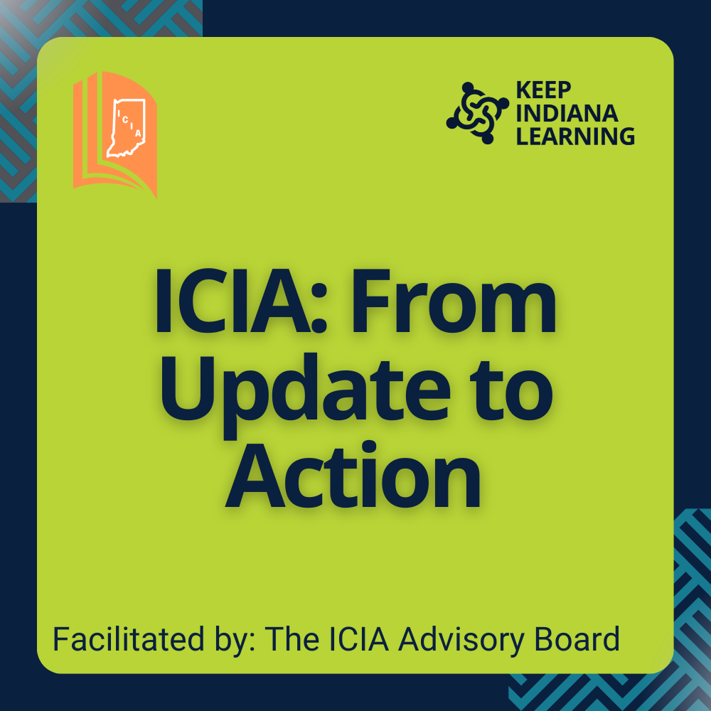 graphic stating the title of the workshop: ICIA: From Updates to Action
